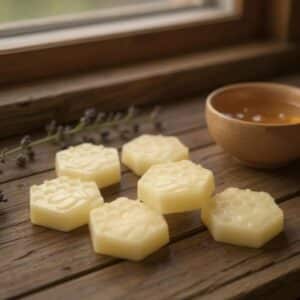 Honey and shea butter soap with peppermint and lime oils